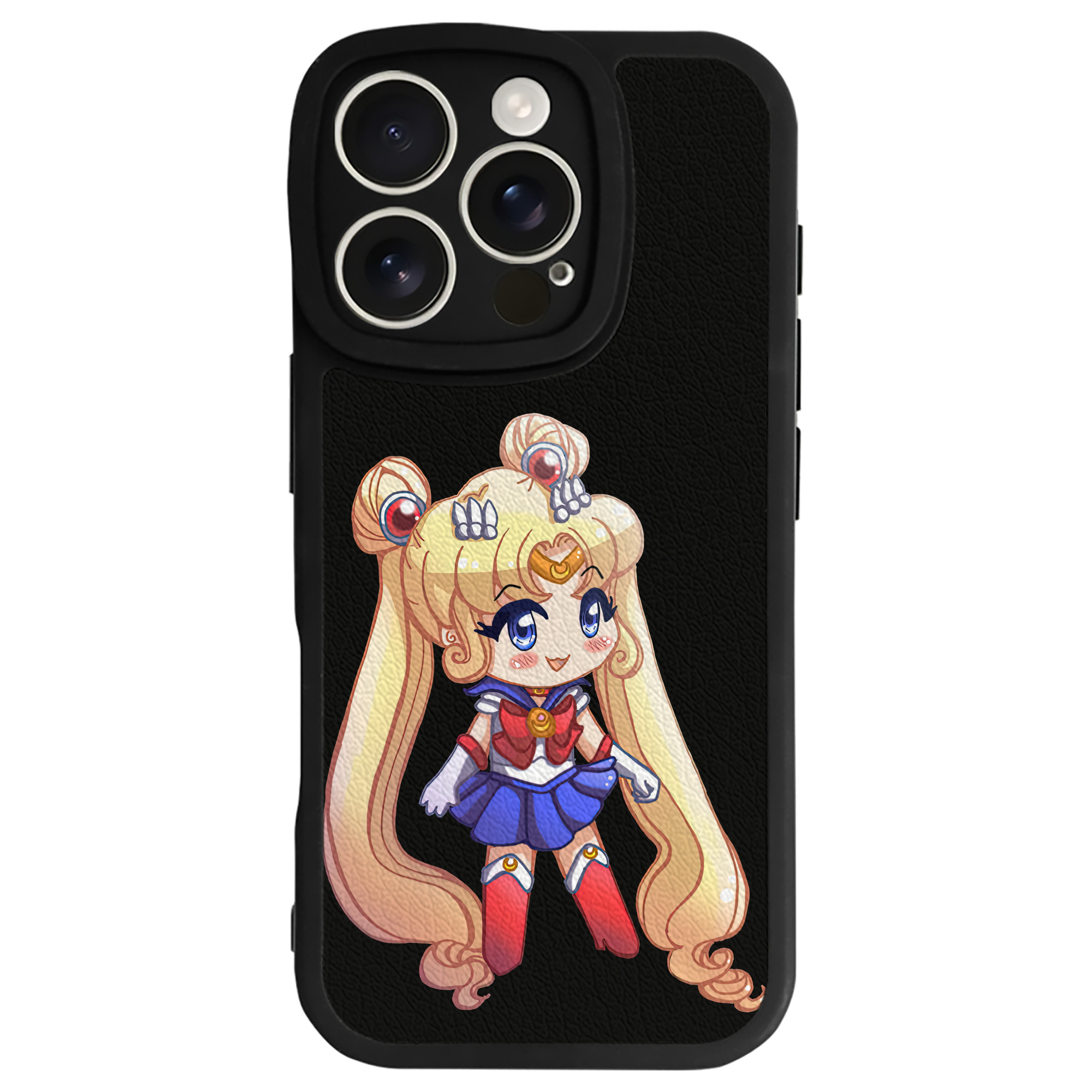 （画像用） 美少女戦士セーラームーン 月野 うさぎ つきの うさぎ Sailor Moon Tsukino Usagi 【iPhone 16シリーズ対応】シリコンスマホケース（レザー調） 材質：シリコン